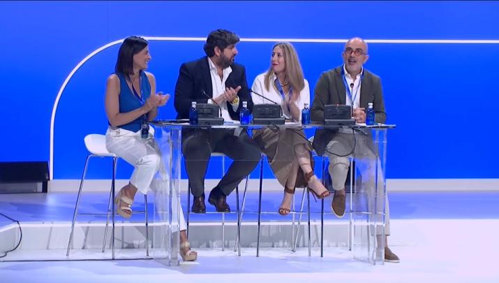 María Guardiola, presidenta de la Junta de Extremadura, durante el Congreso Nacional Extraordinario celebrado en Madrid en julio de 2025