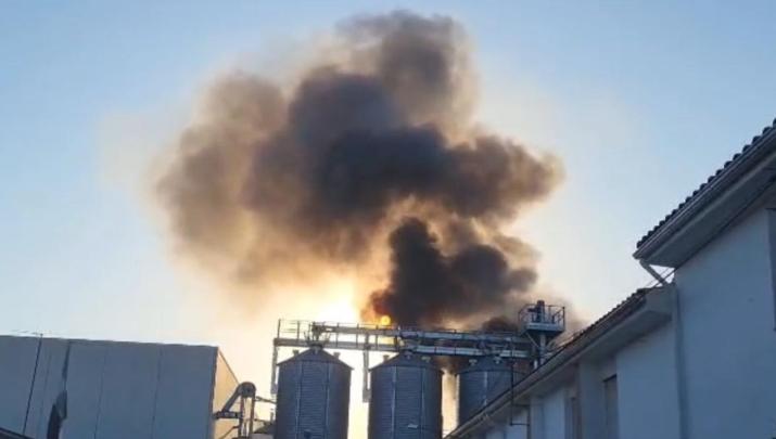 Incendio en una nave de Castuera