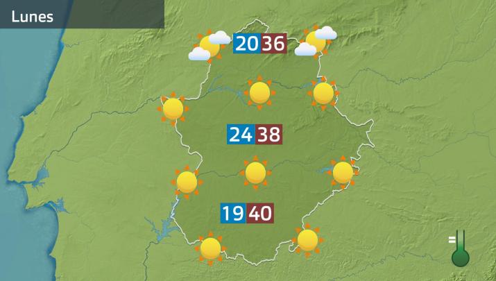 mapa de previsión del lunes 7 de julio