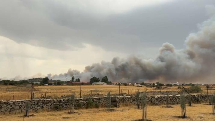 El Plan Infoex activa el nivel 1 por el incendio forestal en Trujillo 