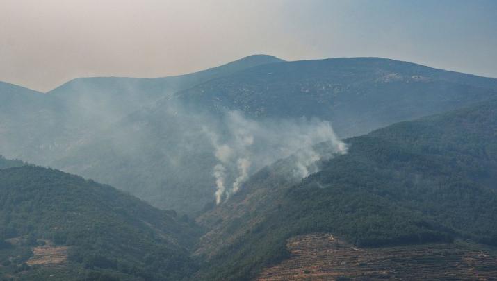 Vista del incendio de Jarilla en Jerte, Cáceres