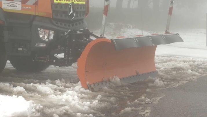 Nieve en la carretera CC-437 en una imagen de archivo