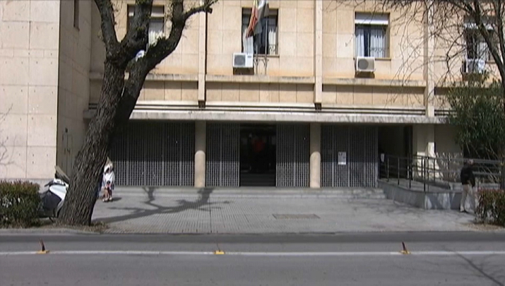 Fachada de la Audiencia Provincial de Badajoz, esta mañana 