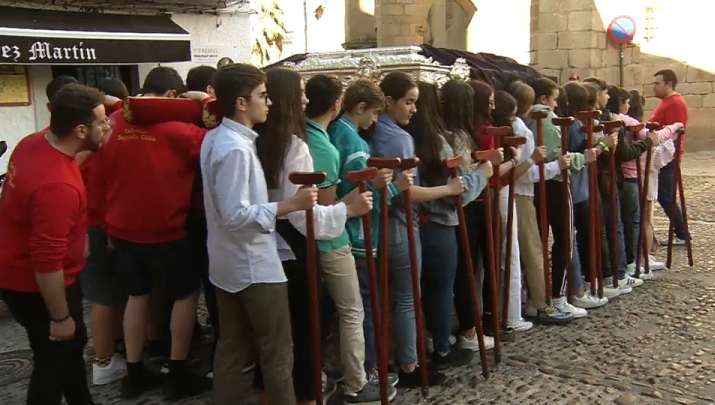 Ensayo de la Semana Santa en Cáceres
