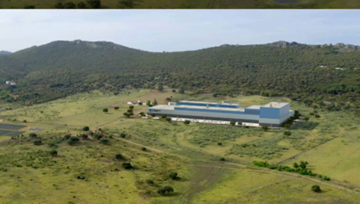 Recreación de las instalaciones de la mina de litio de Cáceres