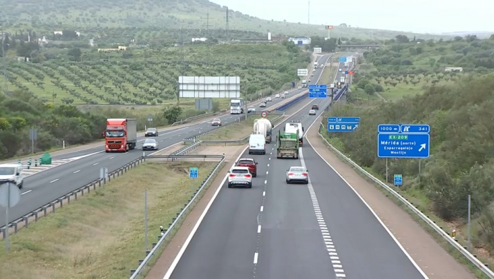 Imagen de la A-66 a su paso por Mérida