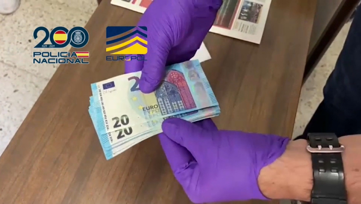 Operación policial contra la emisión de billetes falsos