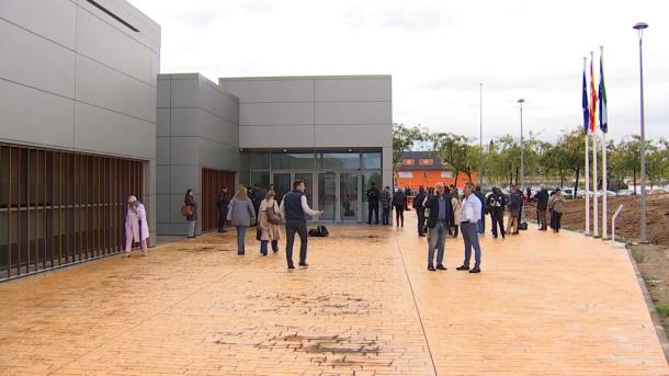 Juzgados de Badajoz durante el juicio por el crimen de la educadora social en Badajoz