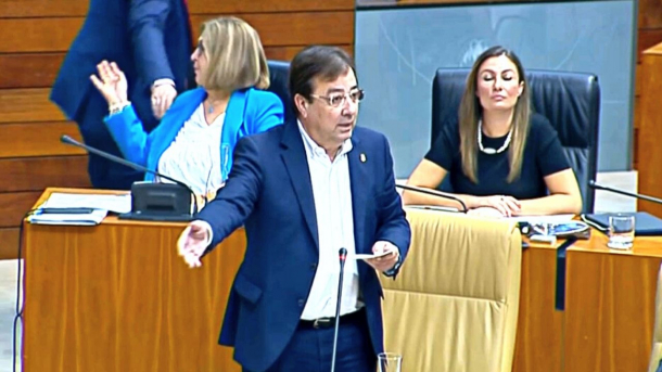 El presidente de la Junta, en su respuesta a José Antonio Monago en la Asamblea de Extremaduar