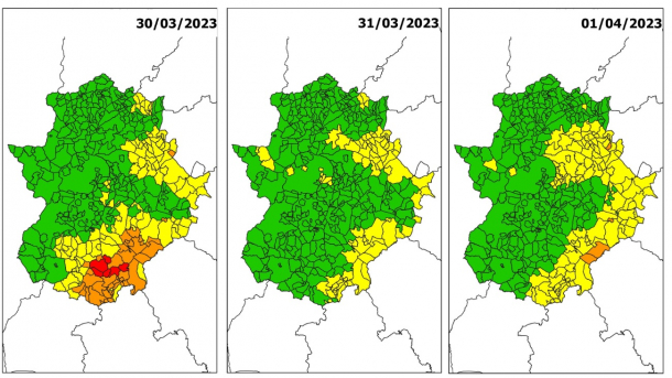 Mapa riesgo de incendio forestal