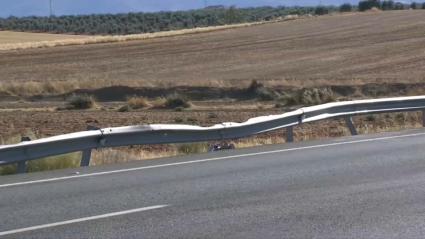 Accidente en la N-432 cerca de Ahillones