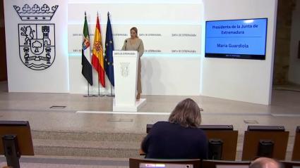 María Guardiola tras el Consejo de Gobierno