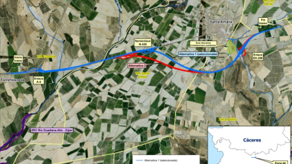 Proyecto de autovía entre Torrefresneda y Santa Amalia