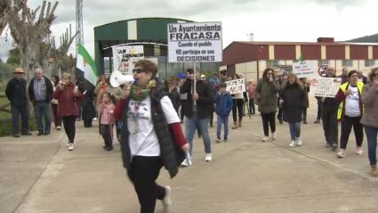 Protesta contra la construcción de una planta de biometano en Navas del Madroño