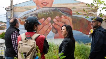 La dehesa o la pesca tradicional de tencas, temáticas de los nuevos murales de Muro Crítico en Piedras Albas