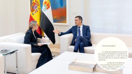 María Guardiola mantiene una reunión con Pedro Sánchez - Imagen de archivo