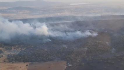 El Plan Infoex da por estabilizado un incendio en Talarrubias que ha afectado a 800 hectáreas