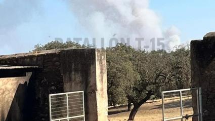 Incendio forestal en La Roca de la Sierra