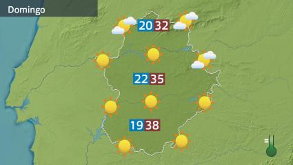Mapa de previsión del domingo 22 de junio
