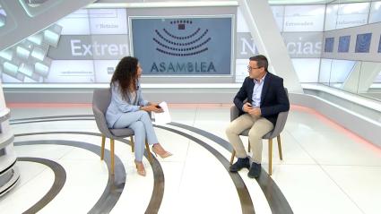 Miguel Ángel Gallardo en el programa Asamblea, de Canal Extremadura