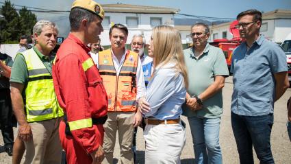 La presidenta de la Junta de Extremadura se ha desplazado hasta Caminomorisco