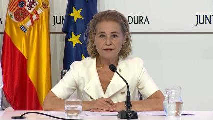 Mercedes Vaquera en rueda de prensa hoy
