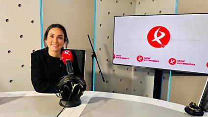 Clara Rey durante otra entrevista