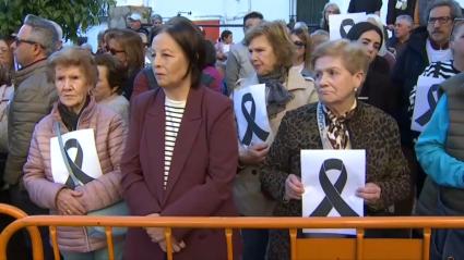 Familia de Manuela Chavero, presente en la concentración celebrada en Hornachos