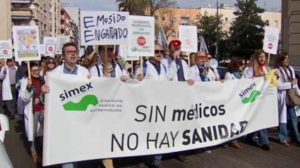 Huelga de médicos en Extremadura durante el mes de marzo de 2026