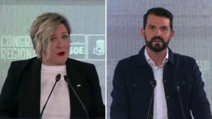 Soraya Vega y Álvaro Sánchez Cotrina durante el debate