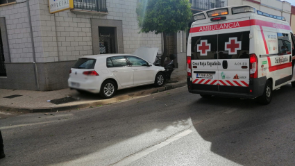Imagen del accidente mortal en Almendralejo