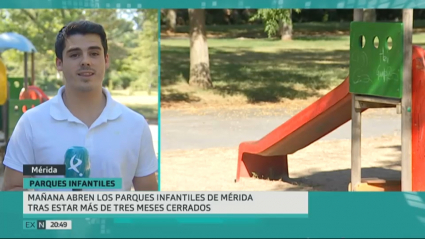Juanma Cortés informa desde Mérida de la reapertura de los parques infantiles a partir del lunes