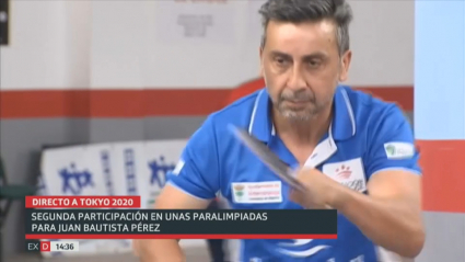 Juan Bautista Pérez durante un entrenamiento