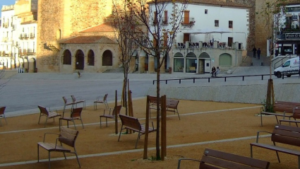 La plaza mayor de Cáceres