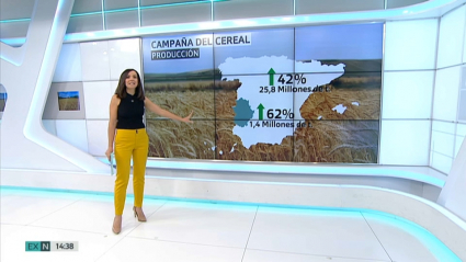 Silvia Solano informa desde plató de los datos con los que ha arrancado la campaña del cereal en nuestra región