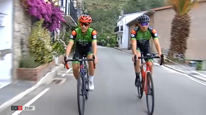 Manu Cordero y Miguel Periañez, ciclistas del Extremadura Ecopilas, nos muestran el recorrido de la etapa por Las Hurdes