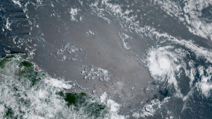 Imagen satélite de la tormenta tropical Gonzalo