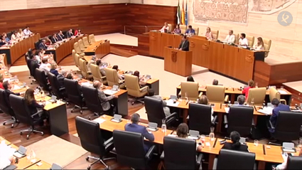 Imagen de un Pleno de la Asamblea de Extremadura