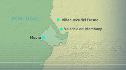Mapa del concejo de Moura, en Portugal