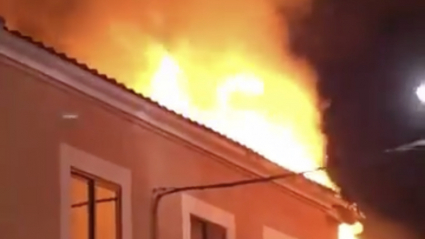 Incendio panadería en oria