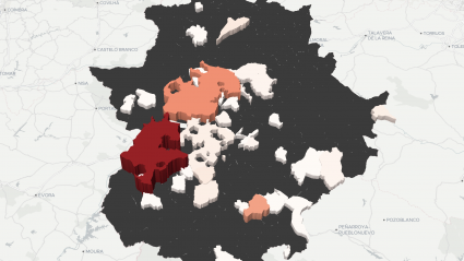 Mapa de casos de COVID-19 por municipios