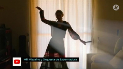 videoclip de "De tacones y vielas" de Mili Vizcaíno con la Orquesta de Extremadura