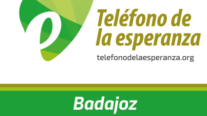 Logo y teléfono del Teléfono de la Esperanza de Badajoz