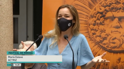 María Estévez en la presentación de La comedia de la cestita