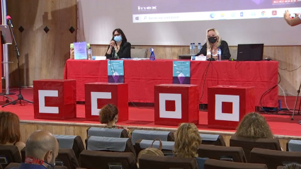 Imagen de la presentación del estudio sobre acoso sexual en el trabajo, elaborado por Comisiones Obreras y la Universidad de Extremadura. 