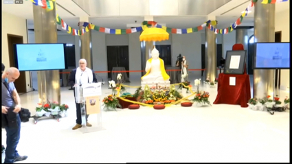 estatua de Buda en el Edificio del Reloj de Valencia