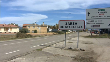 Entrada del municipio cacereño de Zarza de Granadilla