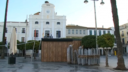 Terraza sin montar en Mérida