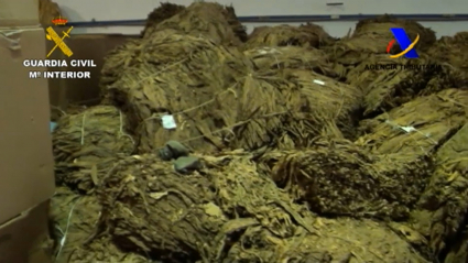 La policía se incauta de 53 toneladas de tabaco ilegal