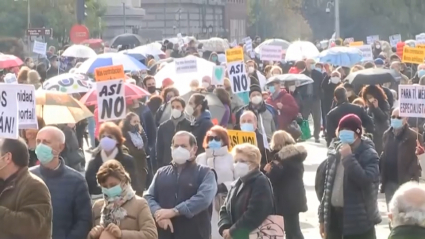 Imagen de una manifestación en defensa de la sanidad pública.